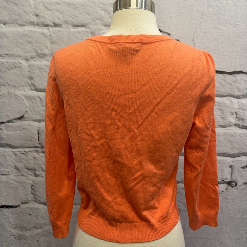INC International Concepts Sherbet Orange‎ Silver Beaded Embroidered Bolero - Picture 6 of 8